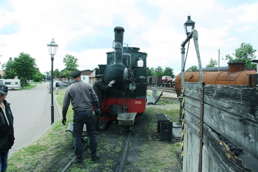 230702 225 Bruchhausen Vilsen Bw DEV Lok Hermann mit subern der Rauchkammer