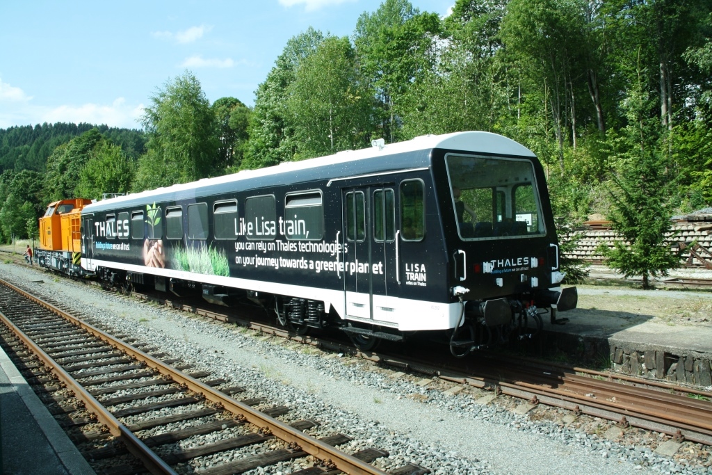 220814 076 Annaberg Buchholz Sd Bf THALES Steuerwagen 926 202 2 und LDK 111 002 2